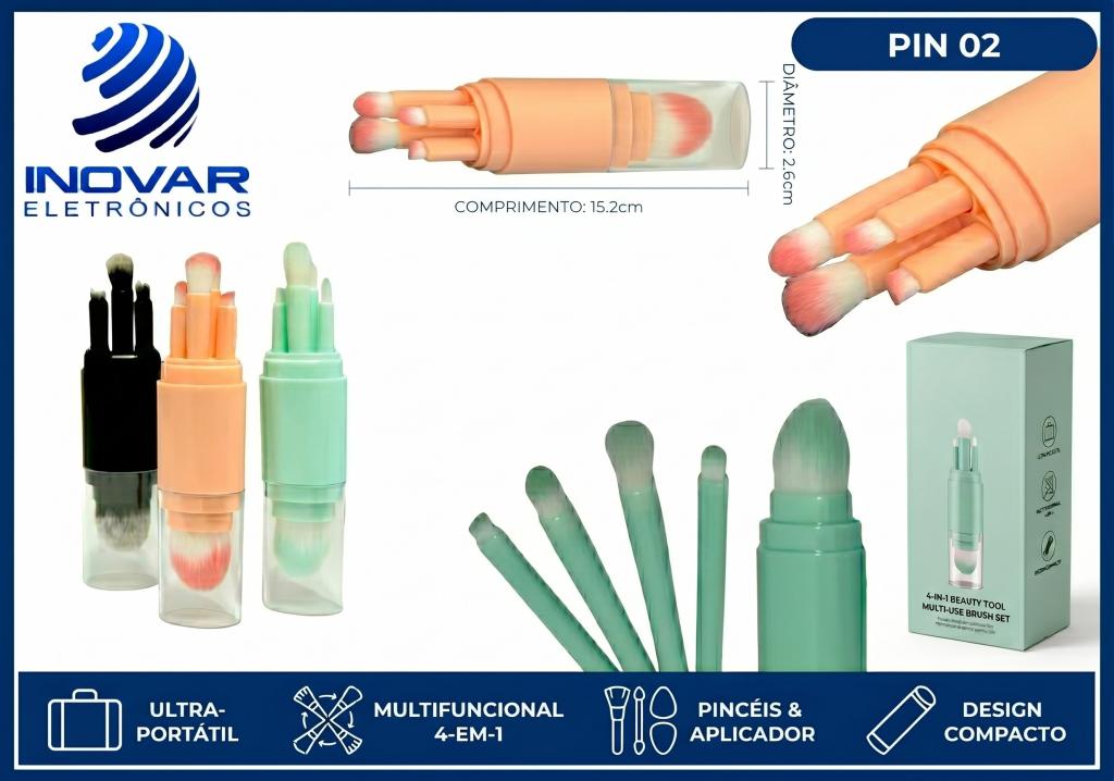 PIN 02 JOGO DE PINCEL 5 EM 1 MULTI-FUNCIONAL