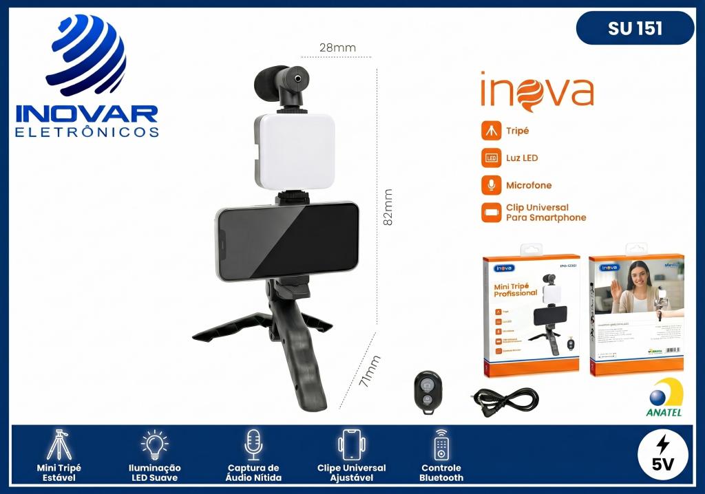 SU 151 SUPORTE PARA GRAVAÇAO TRIPE COM LED CONTROLE SPO-13361