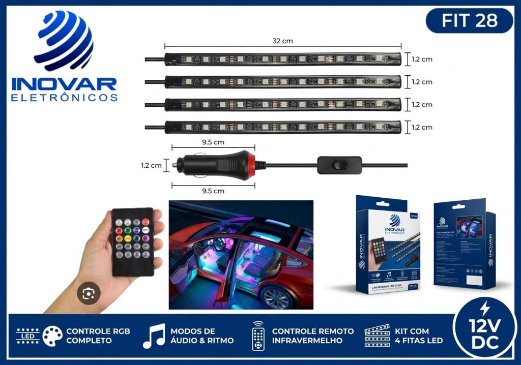 FIT 28 FITA DE LED AUTOMOTIVA 7 CORES IP68  L-IENA