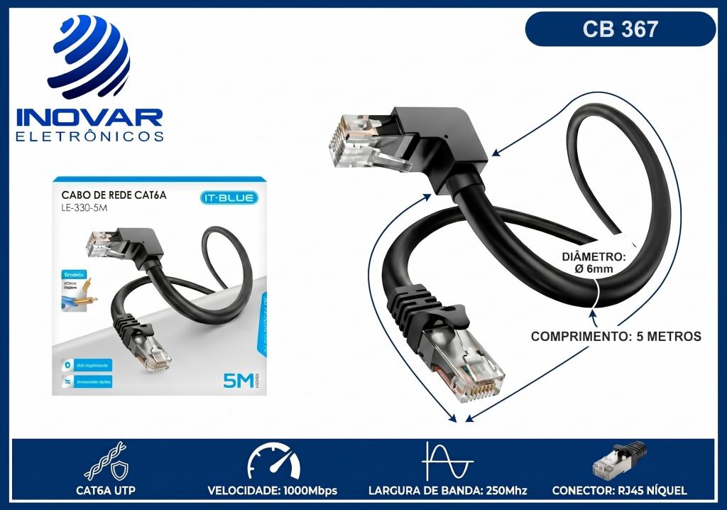CB 367 CABO RJ45 CAT6A 5 METROS LE-330 5M