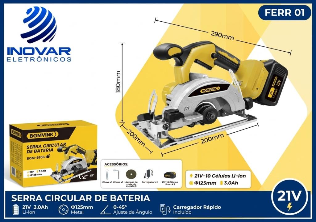 FERR 01 SERRA CIRCULAR A BATERIA BOM-9706
