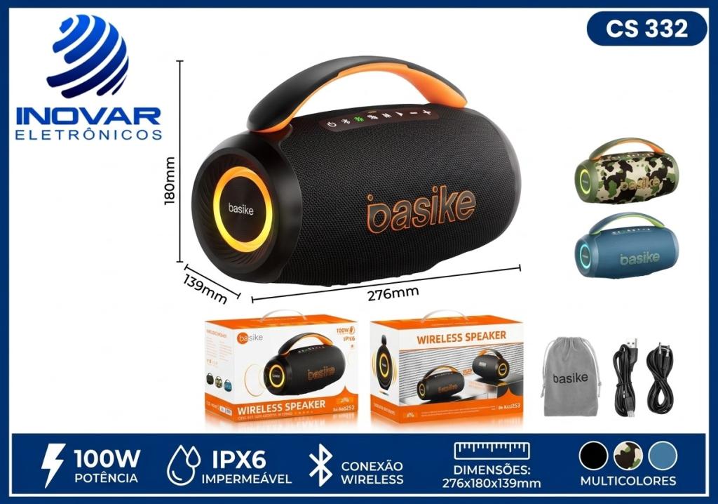 CS 332 CAIXA DE SOM TWS IPX6 100 W BA-RAD 253