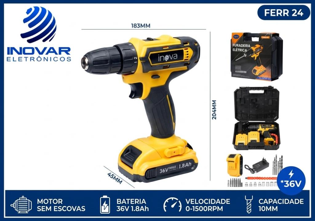 FERR 24 PARAFUSADEIRA 36V COM BATERIAS 1.8A SCR-12911 AB