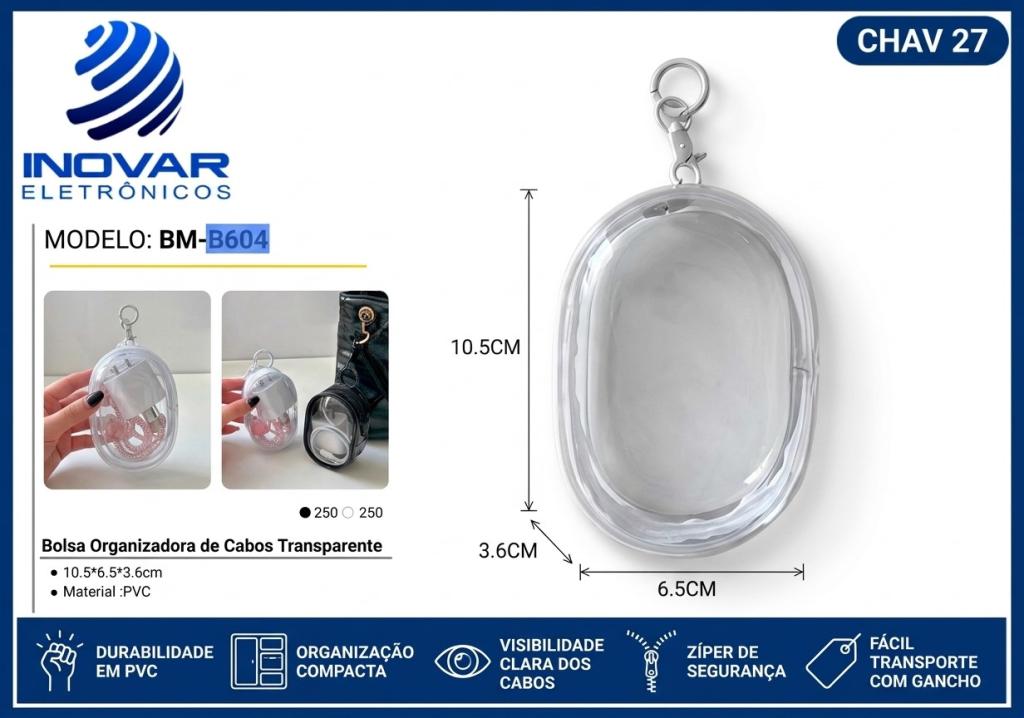CHAV 27 CHAVEIRO PORTA CARREGADOR COM ZIPER BM-B604