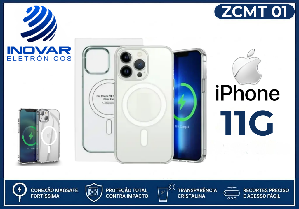 ZCMT 01 CAPA TRANSPARENTE COM MAGSAFE IPHONE 11G