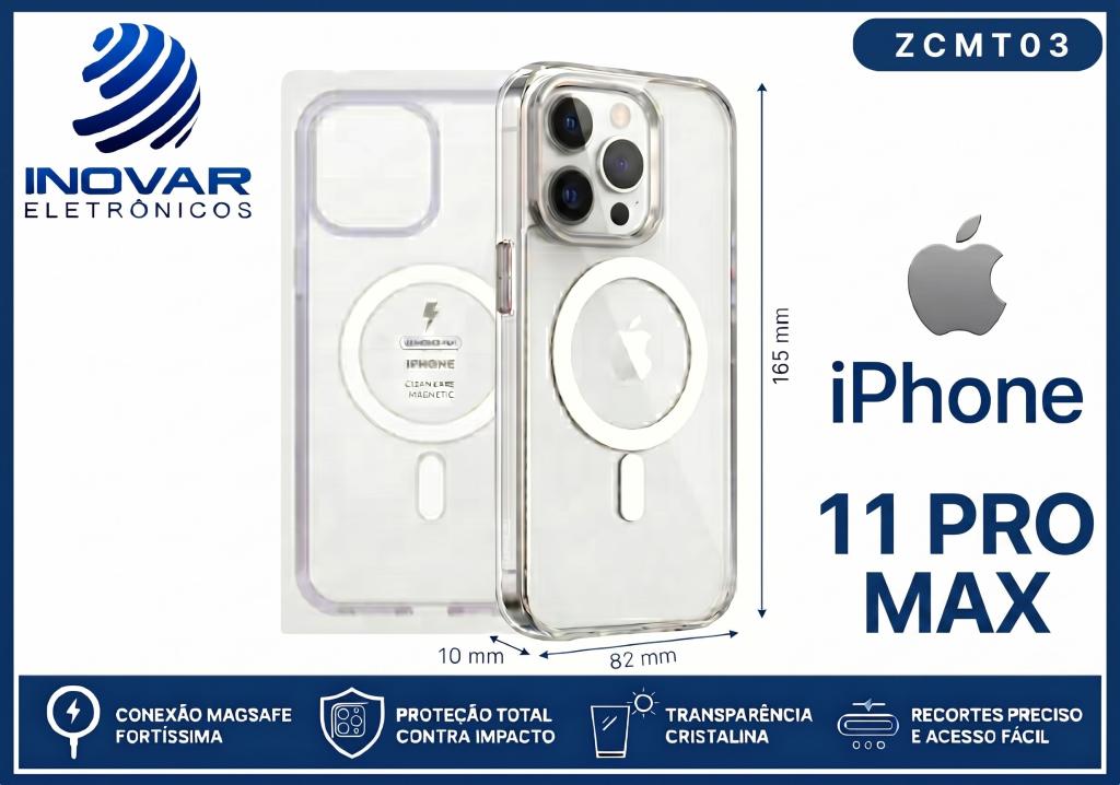 ZCMT 03 CAPA TRANSPARENTE COM MAGSAFE IPHONE 11 PROMAX