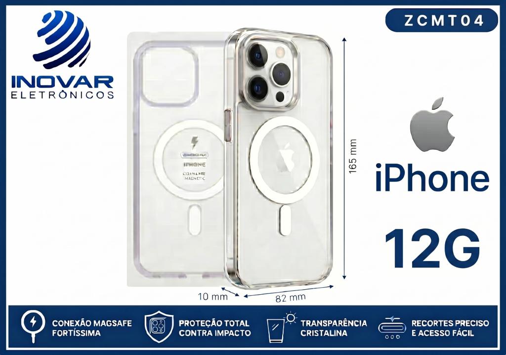 ZCMT 04 CAPA TRANSPARENTE COM MAGSAFE IPHONE 12G / 12 PRO