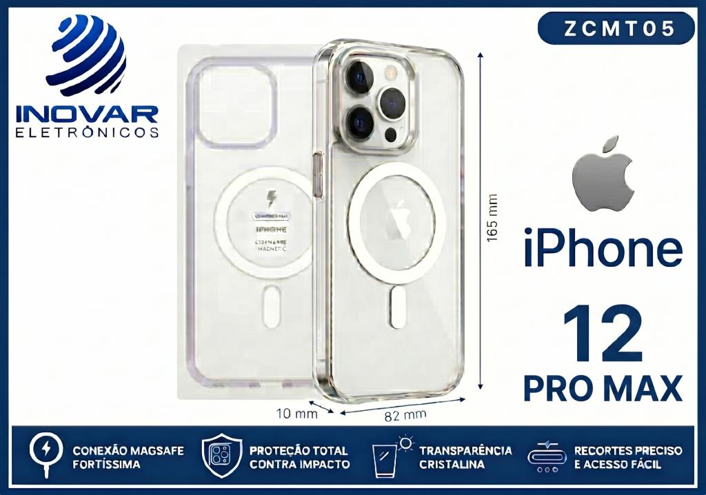 ZCMT 05 CAPA TRANSPARENTE COM MAGSAFE IPHONE 12 PROMAX