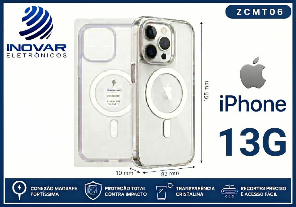 ZCMT 06 CAPA TRANSPARENTE COM MAGSAFE IPHONE 13G
