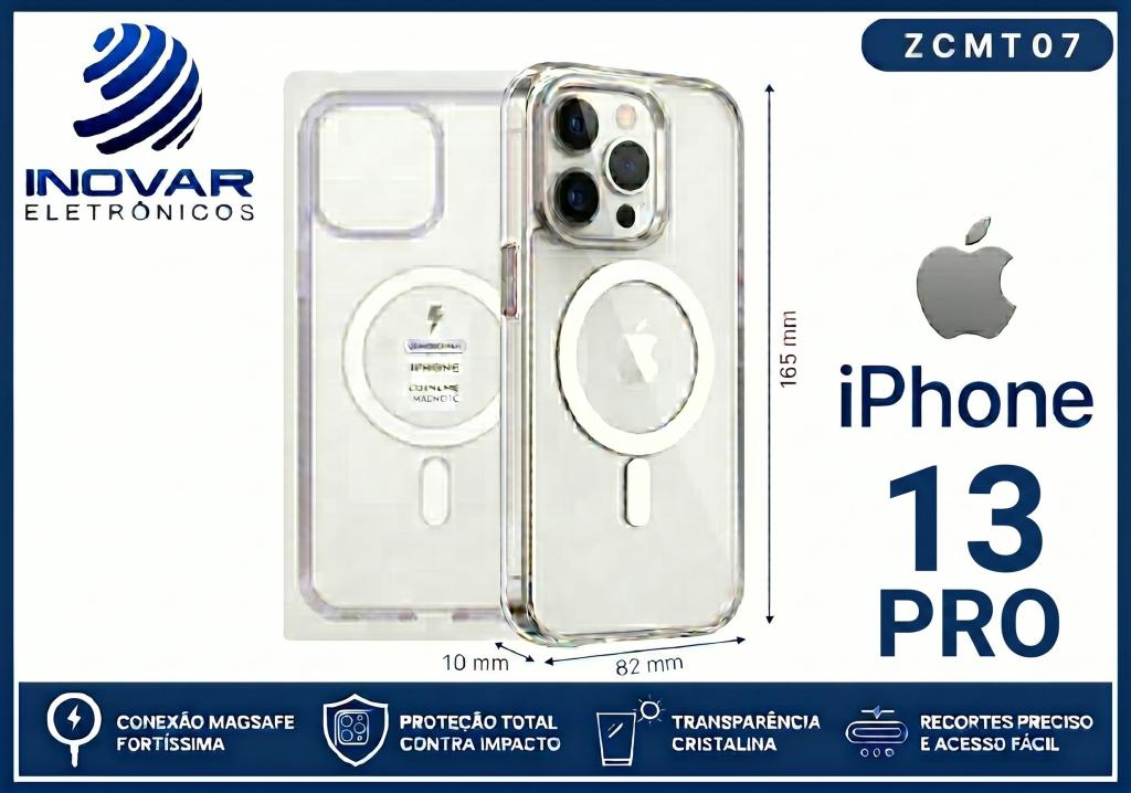 ZCMT 07 CAPA TRANSPARENTE COM MAGSAFE IPHONE 13 PRO