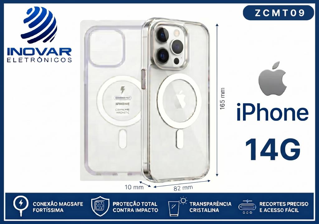 ZCMT 09 CAPA TRANSPARENTE COM MAGSAFE IPHONE 14G