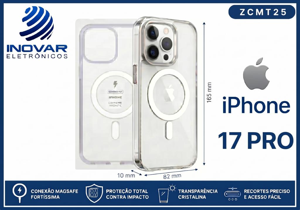 ZCMT 25 CAPA TRANSPARENTE COM MAGSAFE IPHONE 17 PRO