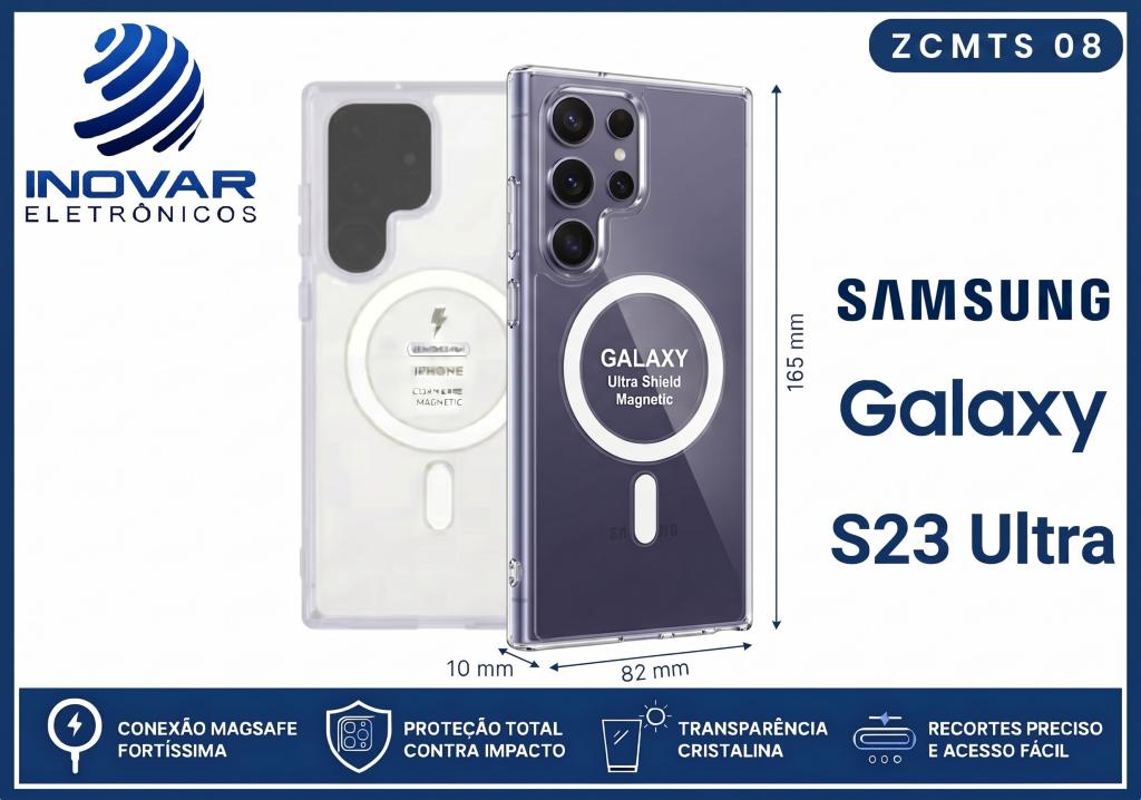 ZCMTS 08 CAPA TRANSPARENTE COM MAGSAFE SAMSUNG S23 ULTRA