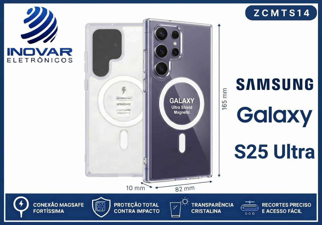 ZCMTS 14 CAPA TRANSPARENTE COM MAGSAFE SAMSUNG S25 ULTRA