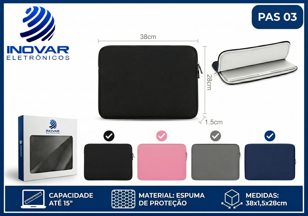 PAS 03 CAPA CASE PARA NOTEBOOK 15" BM-F4016