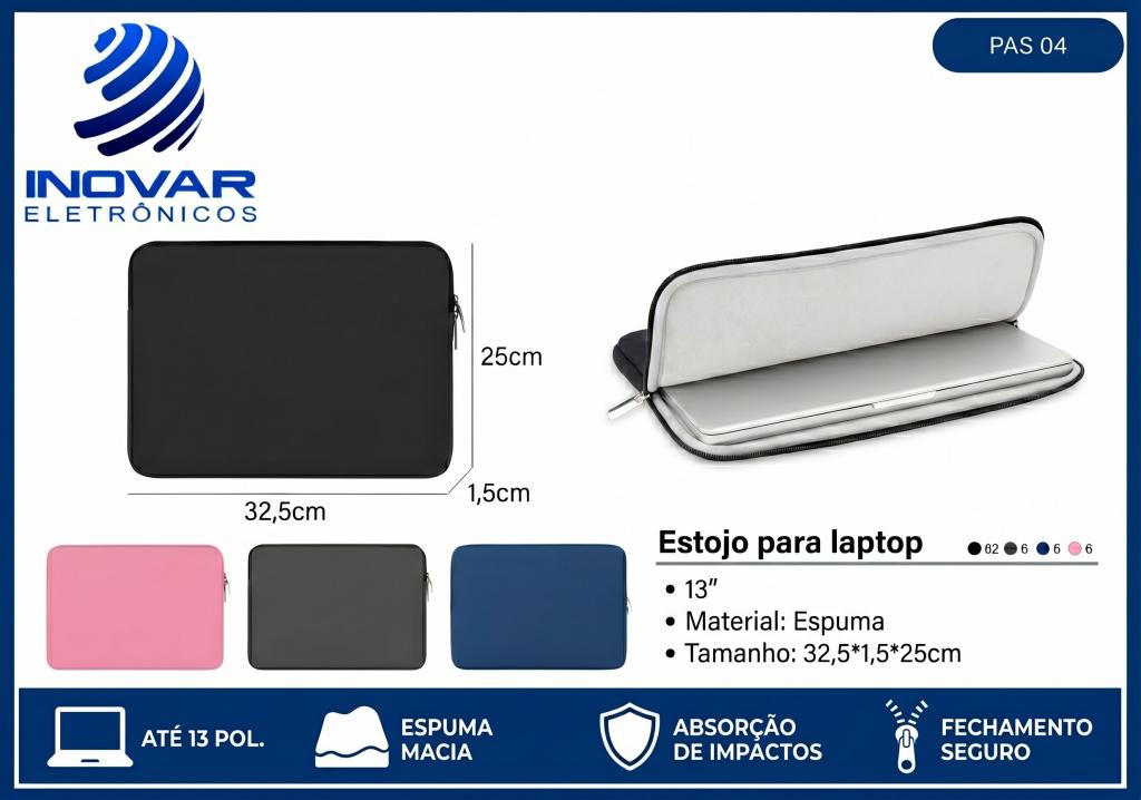 PAS 04 CAPA CASE PARA NOTEBOOK 13" BM-F4015