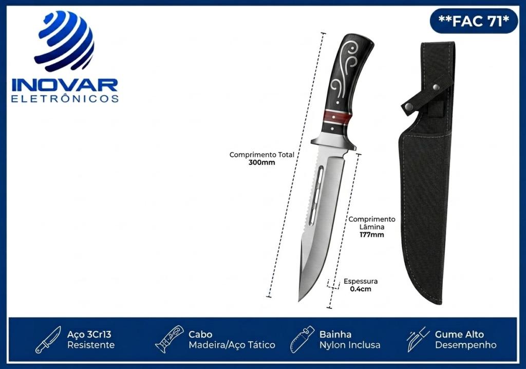 FAC 71 FACA INOX COM BAINHA KA-SA56F