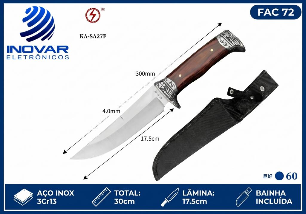 FAC 72 FACA INOX COM BAINHA KA-SA27F