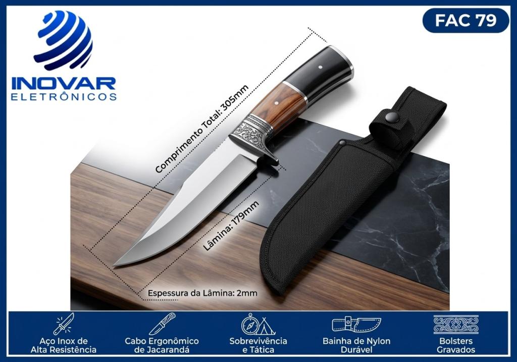 FAC 79 FACA INOX COM BAINHA KA-SA18F