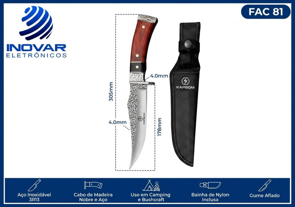 FAC 81 FACA INOX COM BAINHA KA-SA38