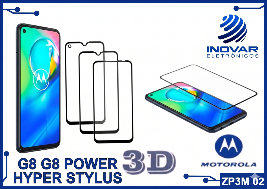 ZP3M 02 PELICULA 3D MOTOROLA  G8 / G8 POWER / HYPER / STYLUS