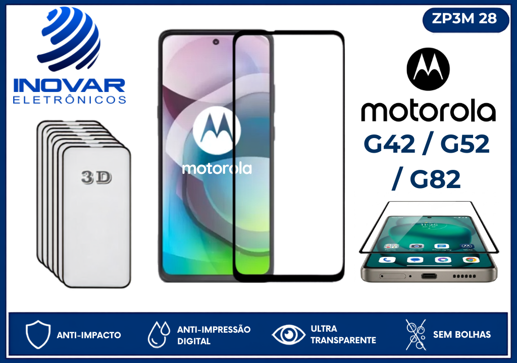 ZP3M 28 PELICULA 3D MOTOROLA G42 / G52 / G82