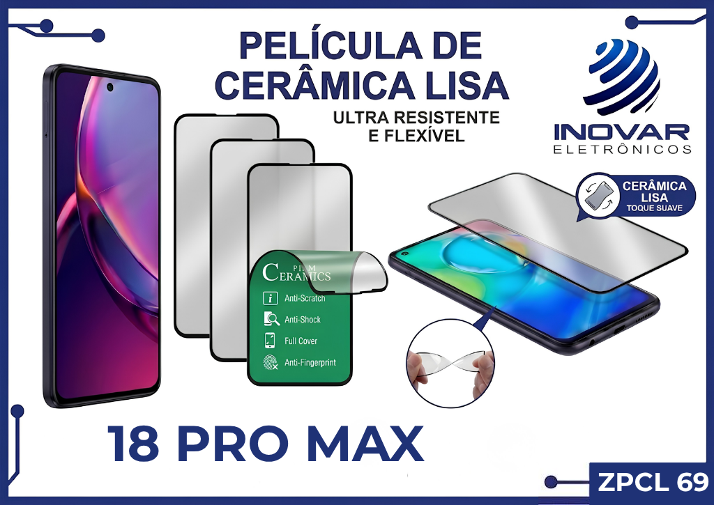ZPCL 69 PELICULA CERAMICA LISA IPHONE 18 PRO MAX
