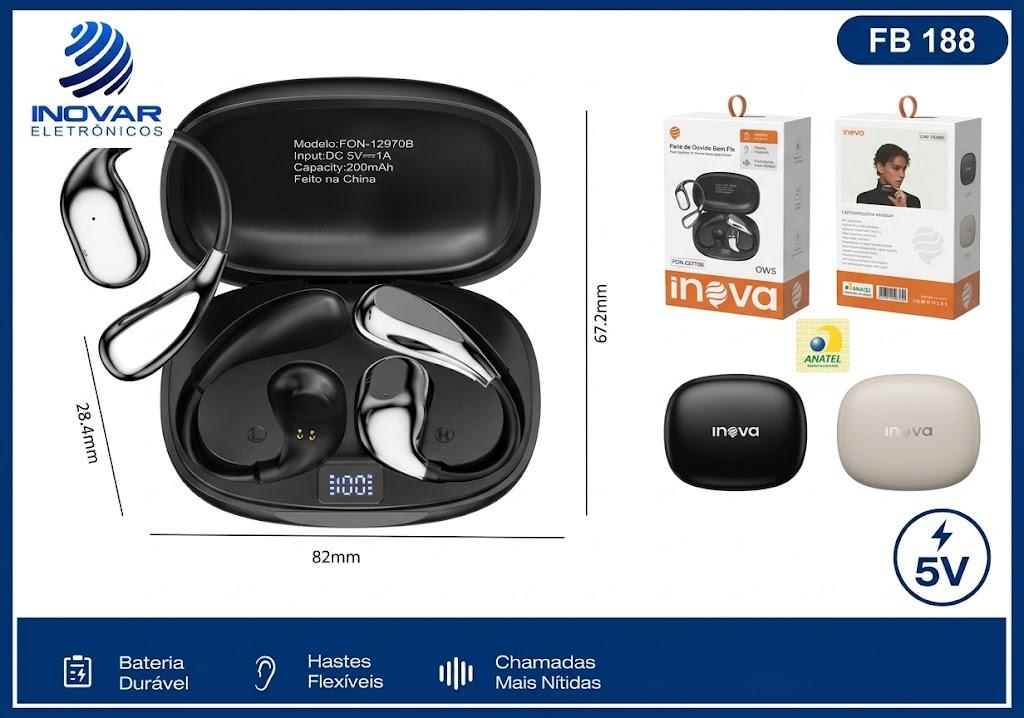 FB 188 FONE DE OUVIDO BLUETOOTH TWS FON-12970 B