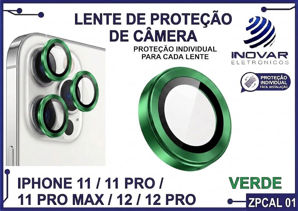 ZPCAL 01 LENTE DE CÂMERA UNITARIO LISA - IPHONE 11/11 PRO/11 PRO MAX/12/12 PRO - verde