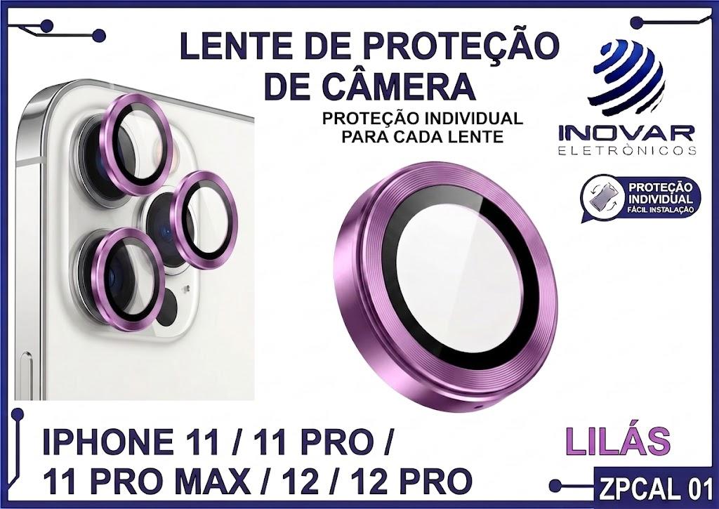 ZPCAL 01 LENTE DE CÂMERA UNITARIO LISA - IPHONE 11/11 PRO/11 PRO MAX/12/12 PRO - lilás