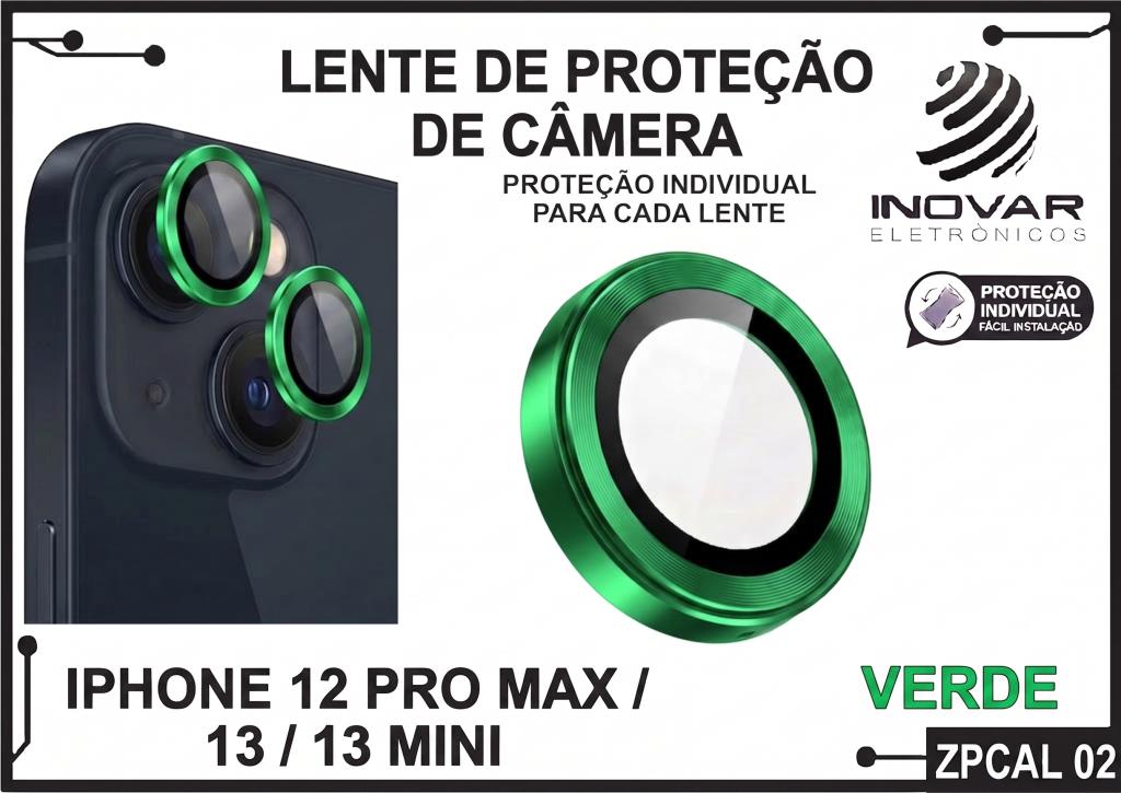 ZPCAL 02 LENTE DE CÂMERA UNITARIO LISA - IPHONE 12 PRO MAX/13/13 MINI - verde