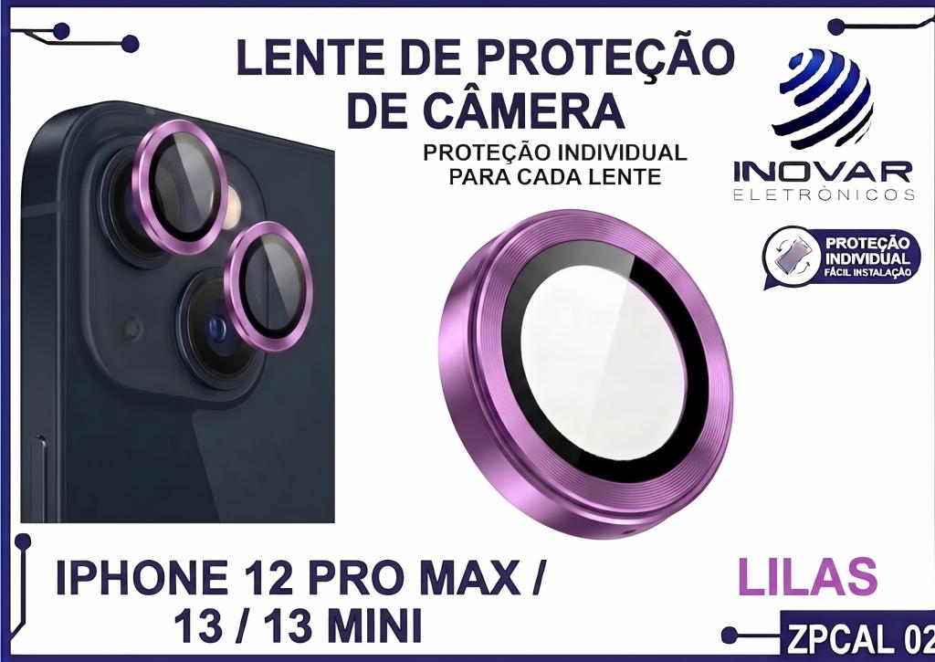 ZPCAL 02 LENTE DE CÂMERA UNITARIO LISA - IPHONE 12 PRO MAX/13/13 MINI - lilás