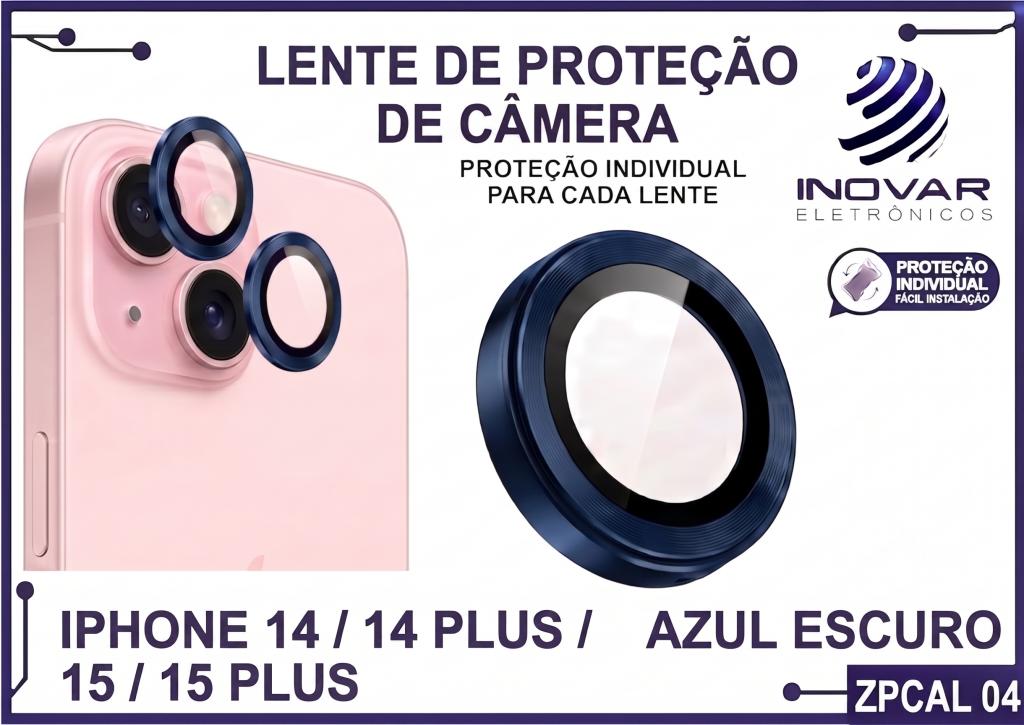 ZPCAL 04 LENTE DE CÂMERA UNITARIO LISA - IPHONE 14/14 PLUS/15/15 PLUS - azul escuro