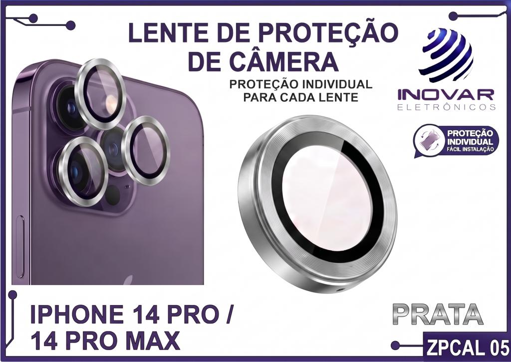 ZPCAL 05 LENTE DE CÂMERA UNITARIO LISA - IPHONE 14 PRO/14 PRO MAX - prata