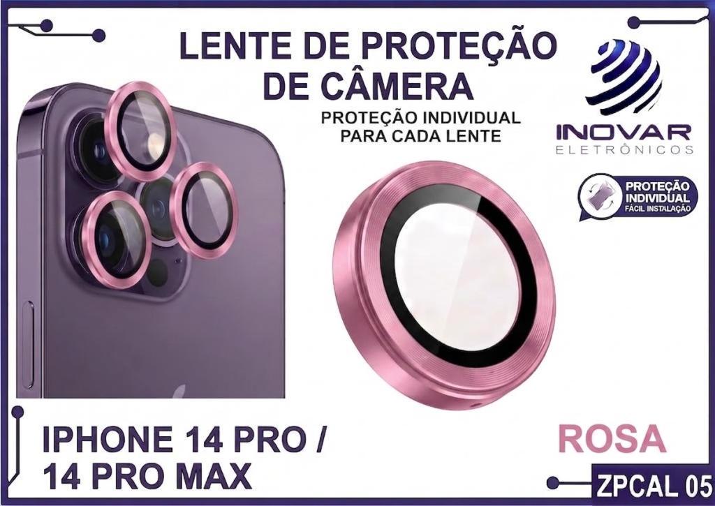 ZPCAL 05 LENTE DE CÂMERA UNITARIO LISA - IPHONE 14 PRO/14 PRO MAX - rosa