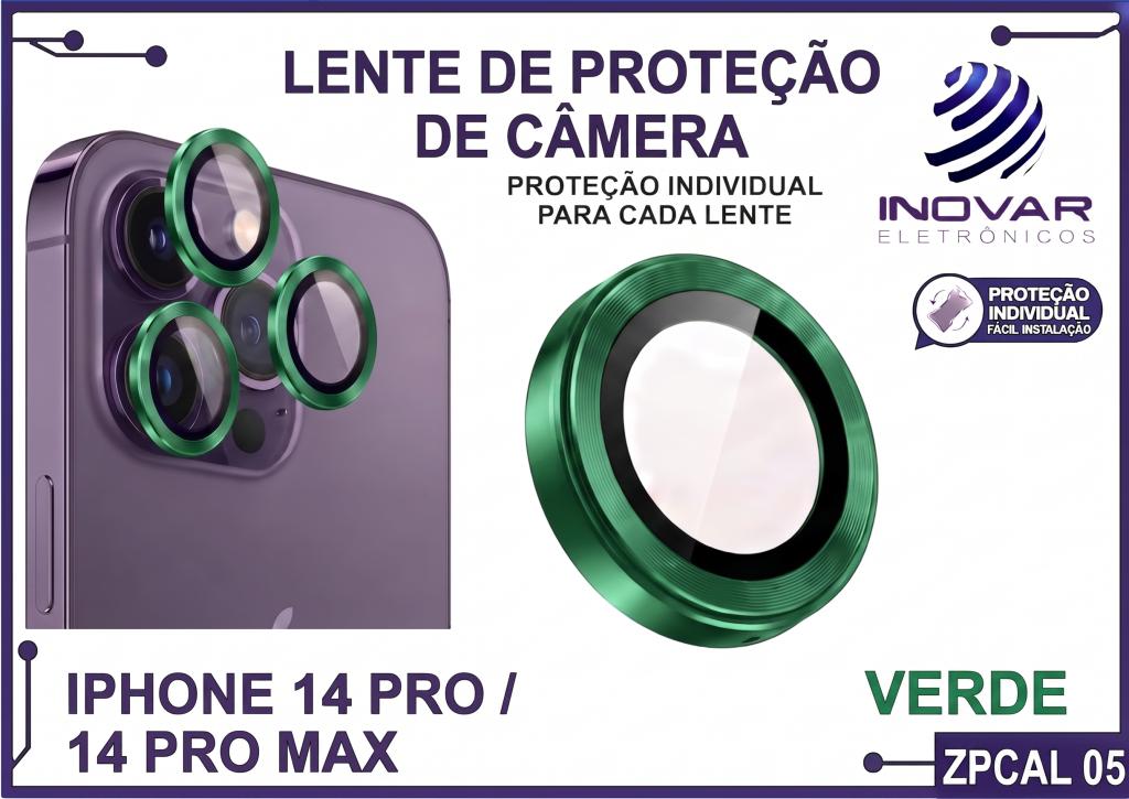 ZPCAL 05 LENTE DE CÂMERA UNITARIO LISA - IPHONE 14 PRO/14 PRO MAX - verde