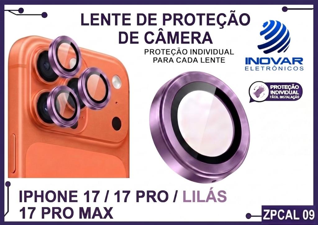 ZPCAL 09 LENTE DE CÂMERA UNITARIO LISA - IPHONE 17/17 PRO/17 PRO MAX - lilás