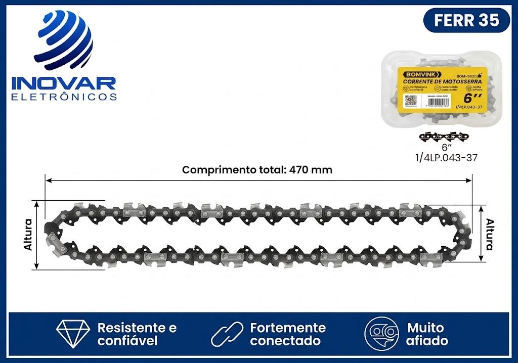 FERR 35 CORRENTE PARA MOTOSERRA 6" BOM-5621
