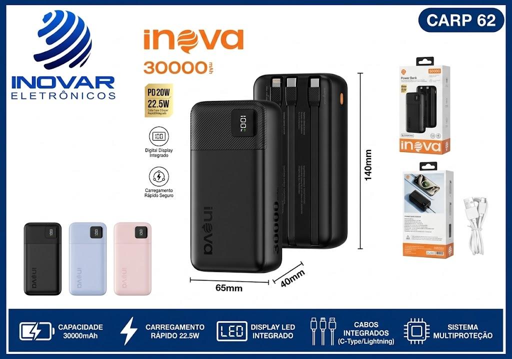 CARP 62 CARREGADOR PORTATIL 30.000 mAh TURBO 22,5W BA-POW 177 C