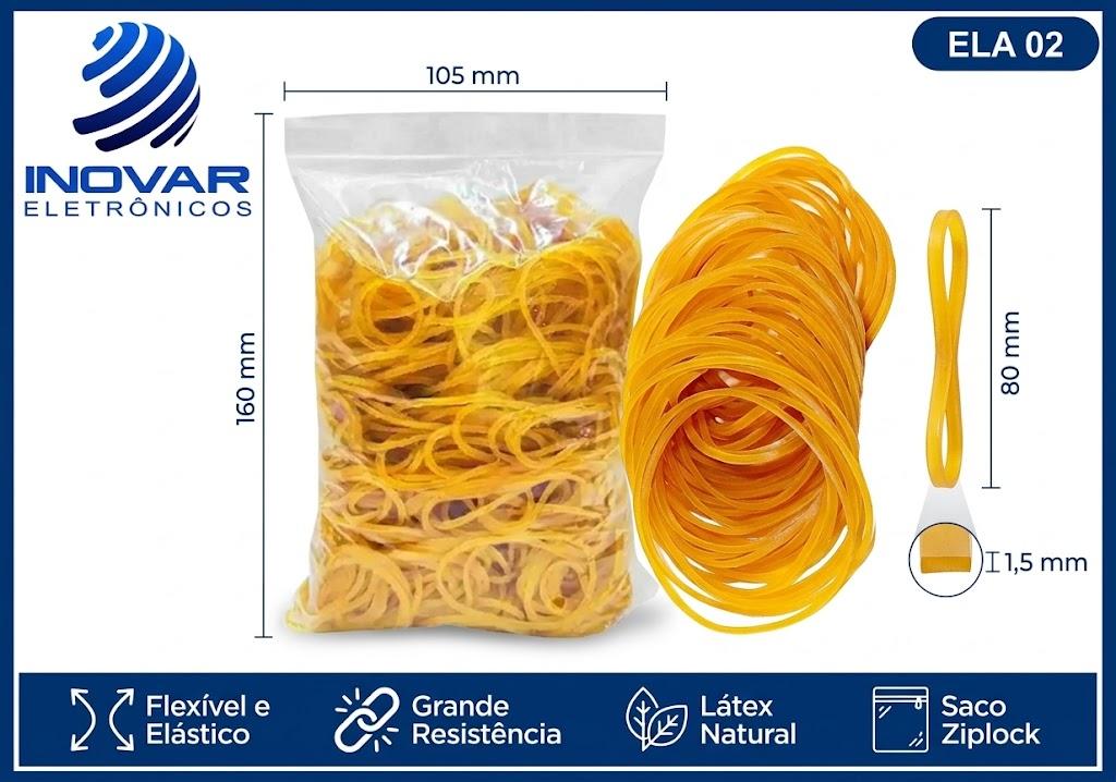 ELA 02 PACOTE DE ELASTICOS DE SILICONE PARA FIXAÇAO DE TELA  500 GRAMAS