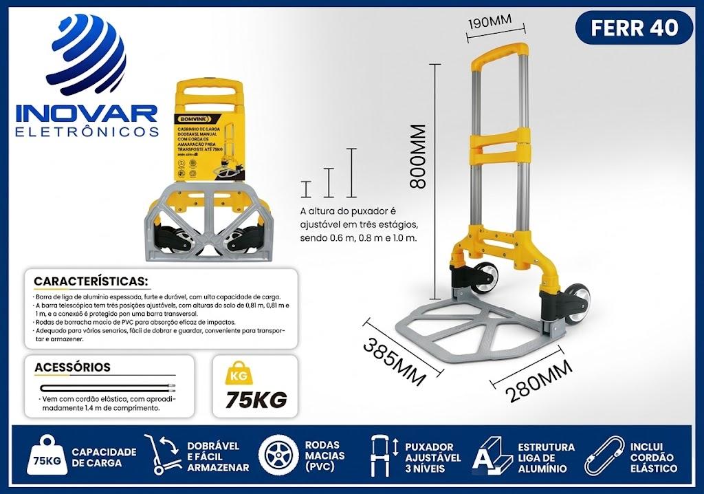 FERR 40 CARRINHO DE CARGA ATE 75KG BOM-2861