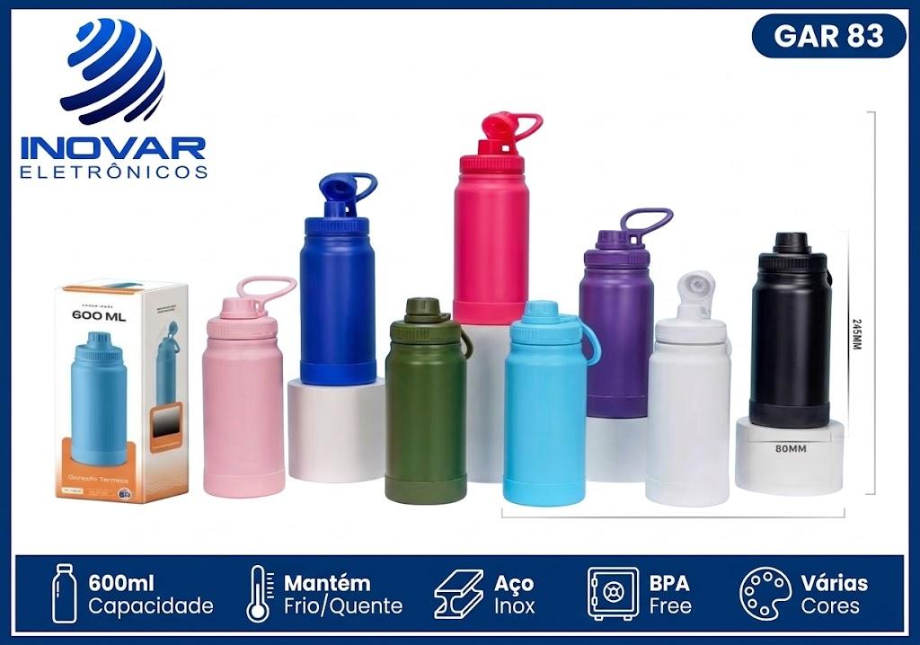 GAR 83 GARRAFA TERMICA EM INOX 600 ML WU-604
