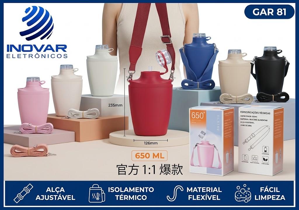 GAR 81 GARRAFA TERMICA 650 ML COM ALÇA WU-598