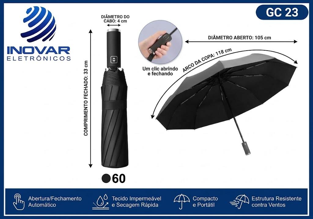 GC 23 GUARDA CHUVA PRETO