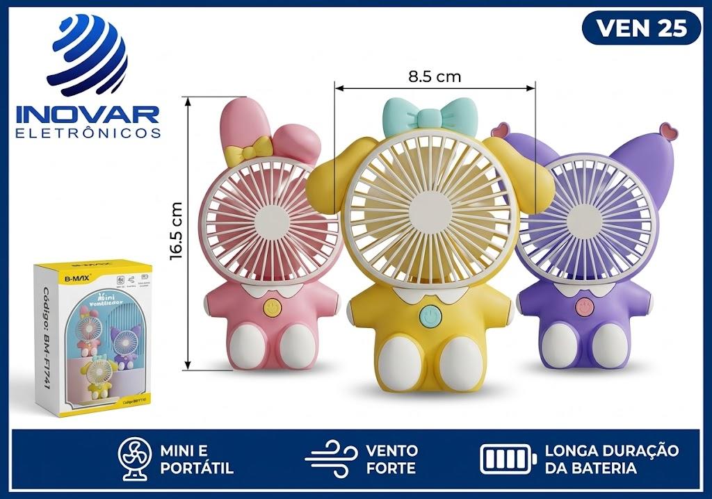 VEN 25 VENTELIDOR DE MÃO MINI PERSONAGEM BM-F1741A