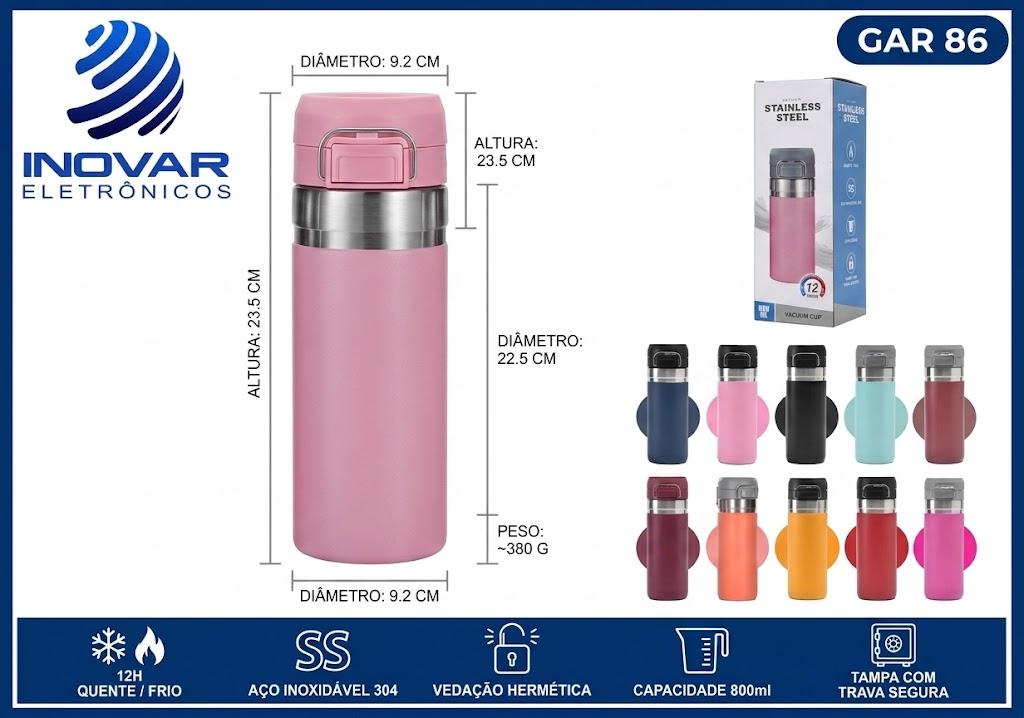 GAR 86 GARRAFA EM INOX TERMICA 800ML GA5