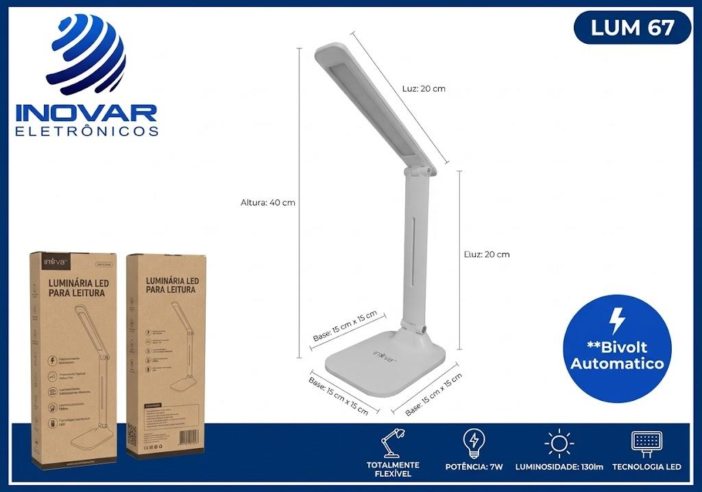 LUM 67 LUMINARIA LED PARA LEITURA LAN-6735