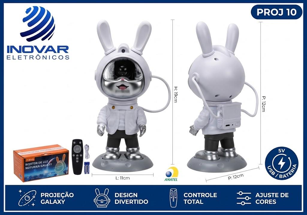 PROJ 10 PROJETOR COELHINHO COM CONTROLE REMOTO XKD-12565