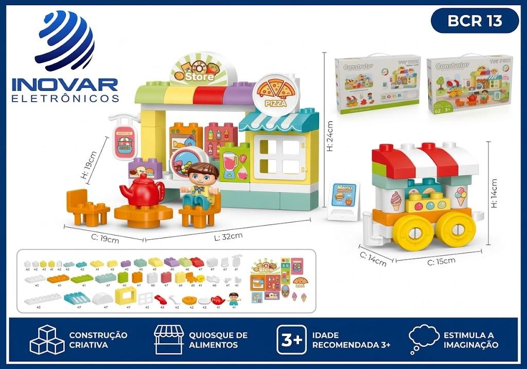 BCR 13 BLOCO DE MONTAR CRIATIVO MERCADINHO 62 PCS  188-A61