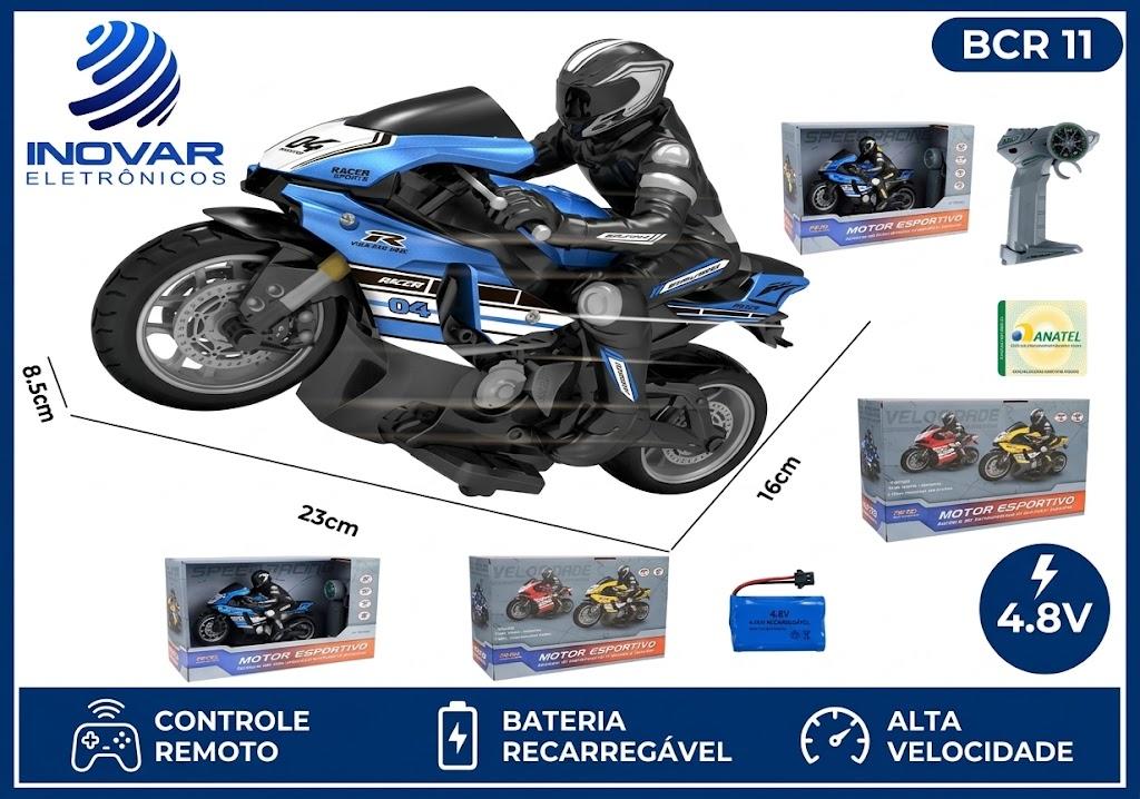 BCR 11 MOTO CONTROLE REMOTO A BATERIA AZUL YD898-MT814
